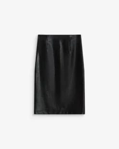 Jupe fourreau similicuir taille haute croco Acacia