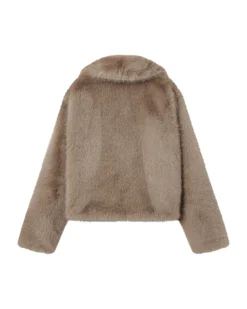 Manteau fausse fourrure greige Shonna