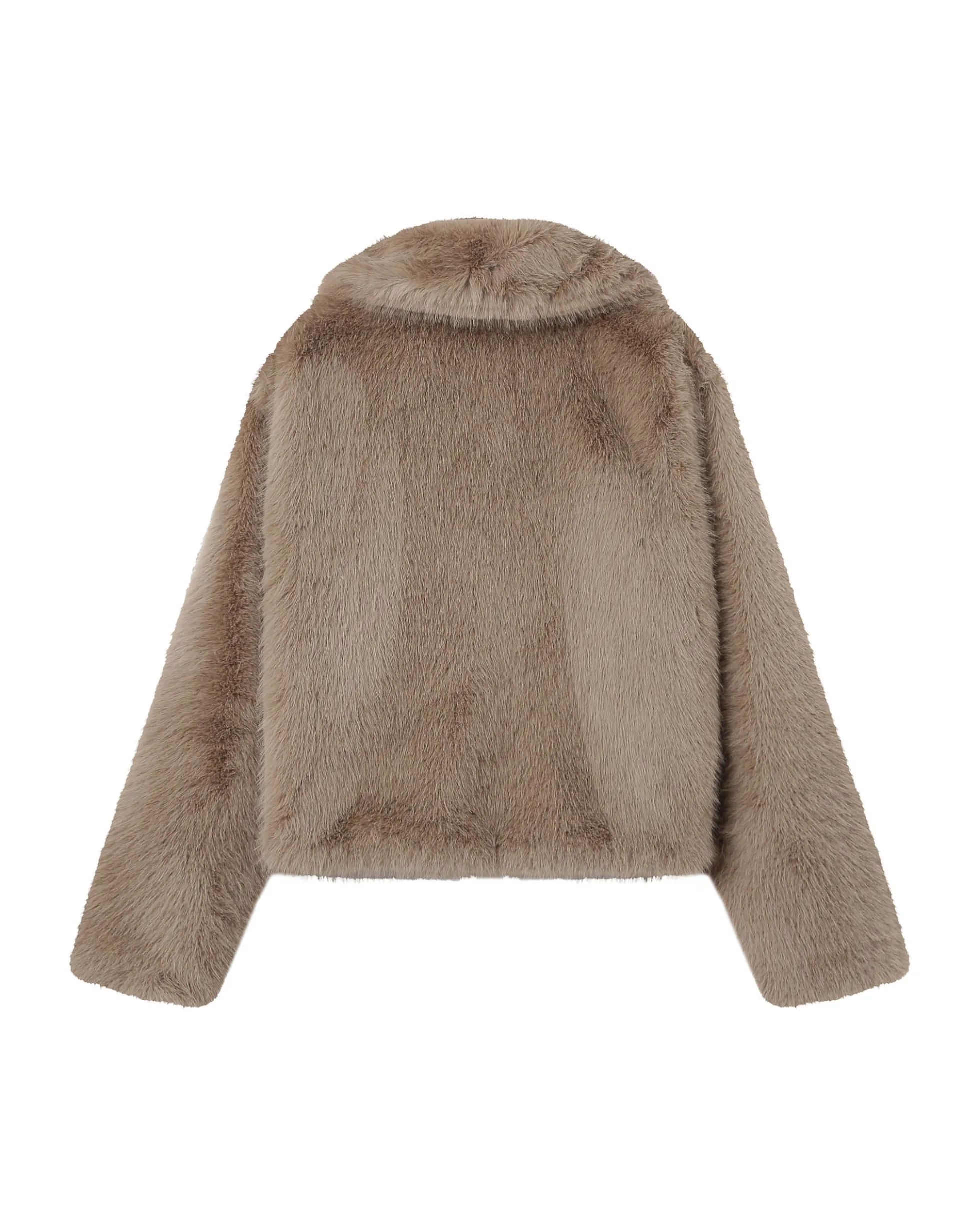 Manteau fausse fourrure greige Shonna