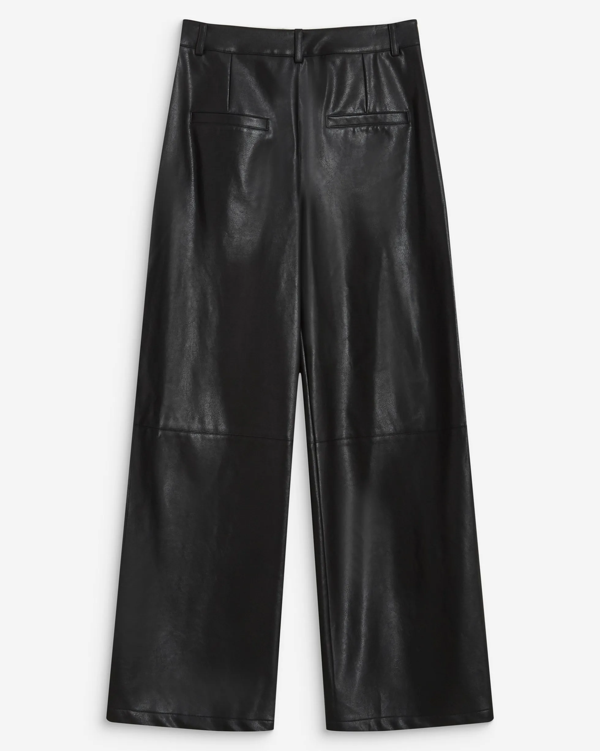 Pantalon barrel similicuir noir Alfie