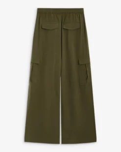 Pantalon cargo oversize taille haute kaki Anvar