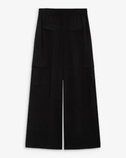 Pantalon cargo oversize taille haute noir Anvar
