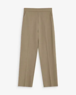 Pantalon cigarette court taille haute beige Armstrong
