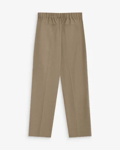 Pantalon cigarette court taille haute beige Armstrong