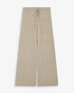Pantalon large en maille texturée grege Bilo