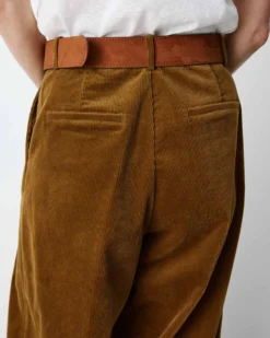 Pantalon oversize velours côtelé coffee Abriel