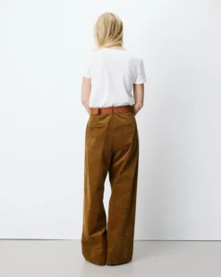 Pantalon oversize velours côtelé coffee Abriel