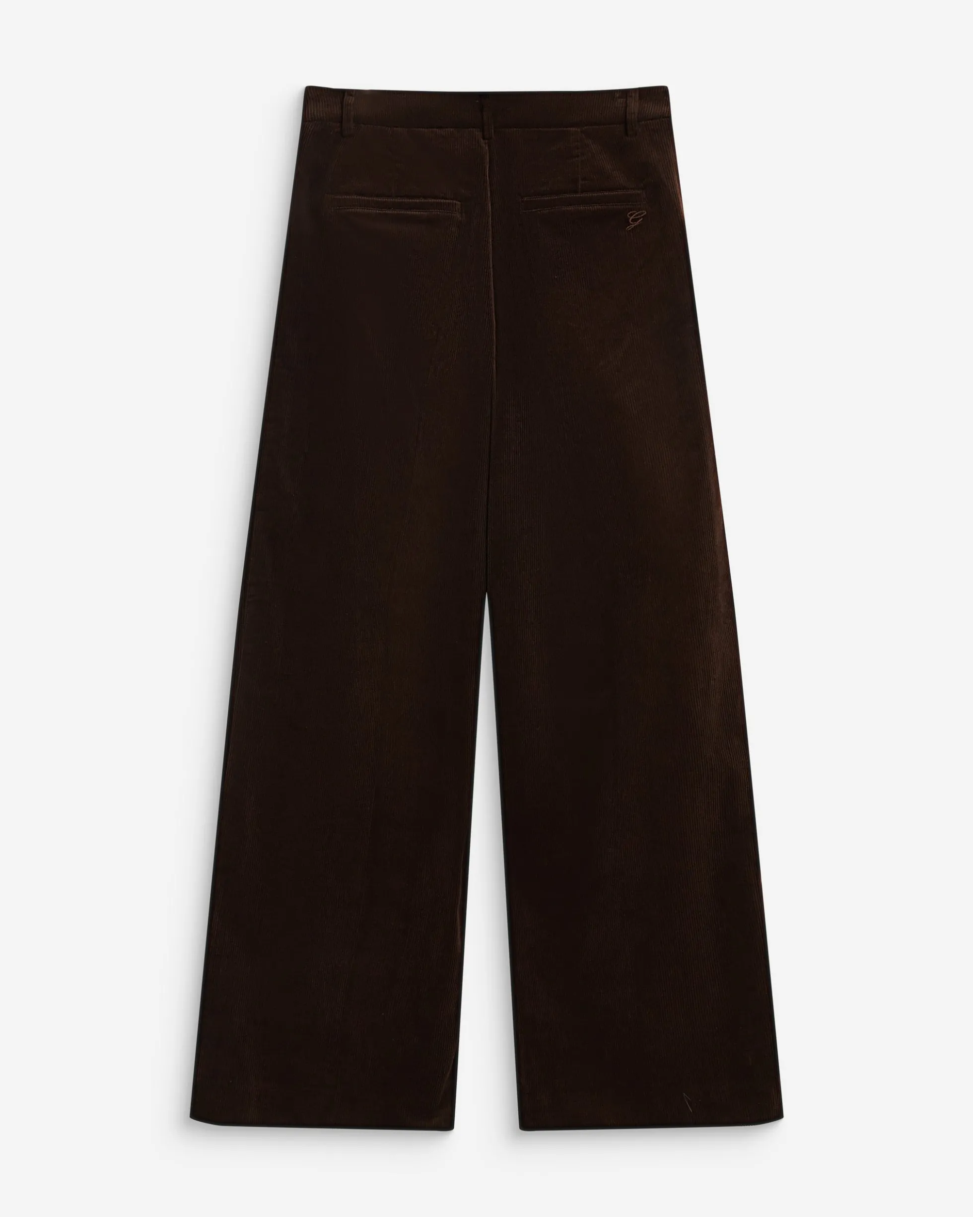 Pantalon oversize velours côtelé chocolat Abriel