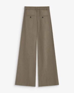 Pantalon tailleur ample ceinture nouable rayure Ardoise