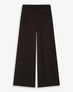 Pantalon tailleur ample ceinture nouable chocolat Ardoise