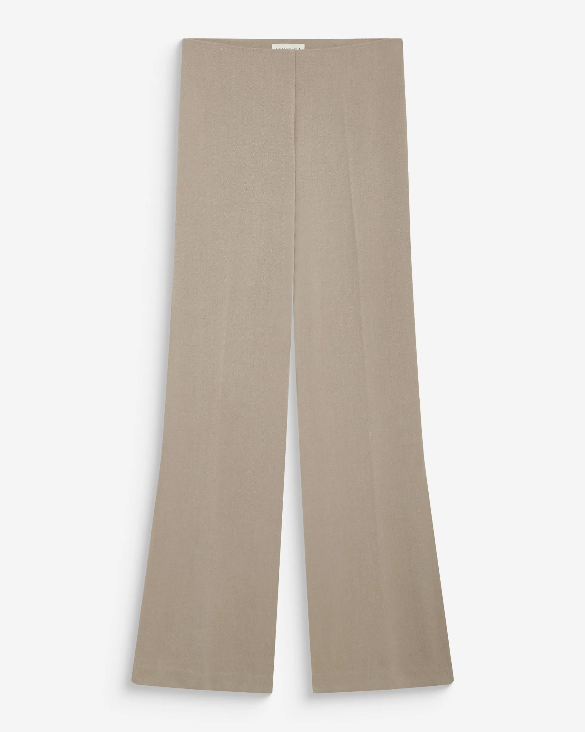 Pantalon tailleur flare à ceinture plate grege Bryan