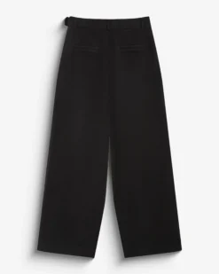 Pantalon tailleur large motif chevrons carbone Bastien