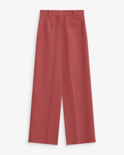 Pantalon tailleur large à plis blush Nilay