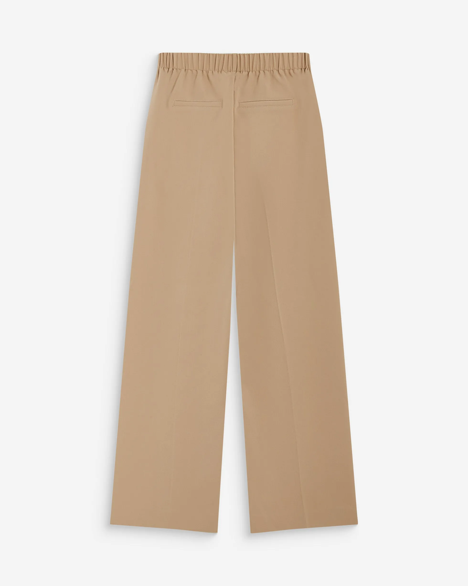 Pantalon tailleur large taille haute beige Alexander