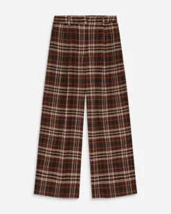Pantalon tailleur oversize à carreaux cherry Arenzo