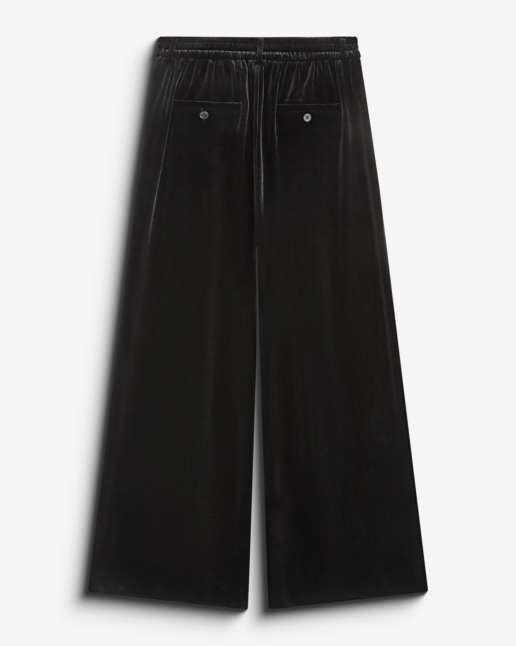 Pantalon tailleur oversize en velours noir Benson