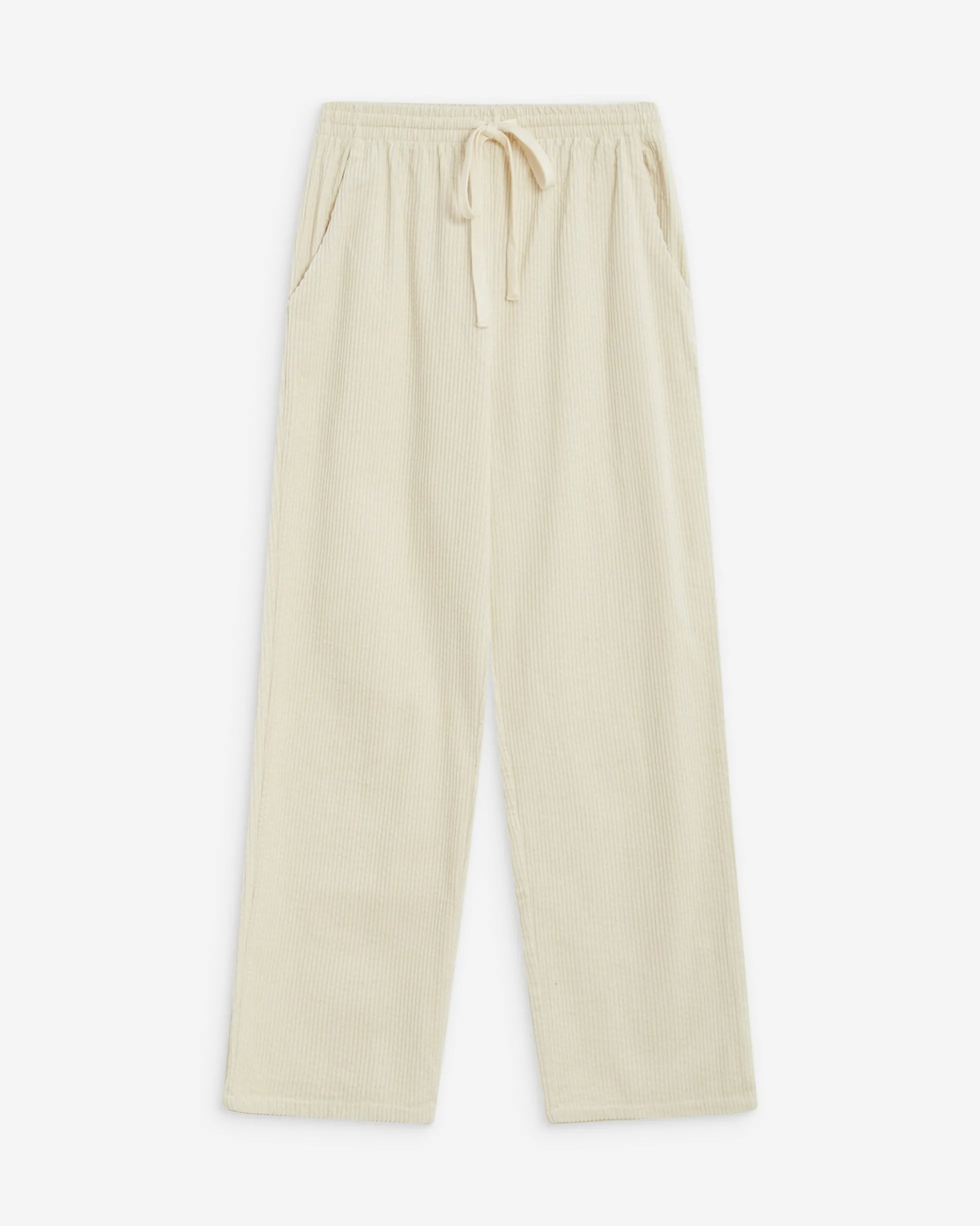 Pantalon velours côtelé taille ajustable ecru Liberty