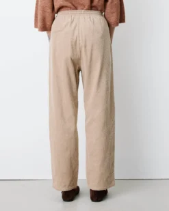 Pantalon velours côtelé taille ajustable beige Liberty