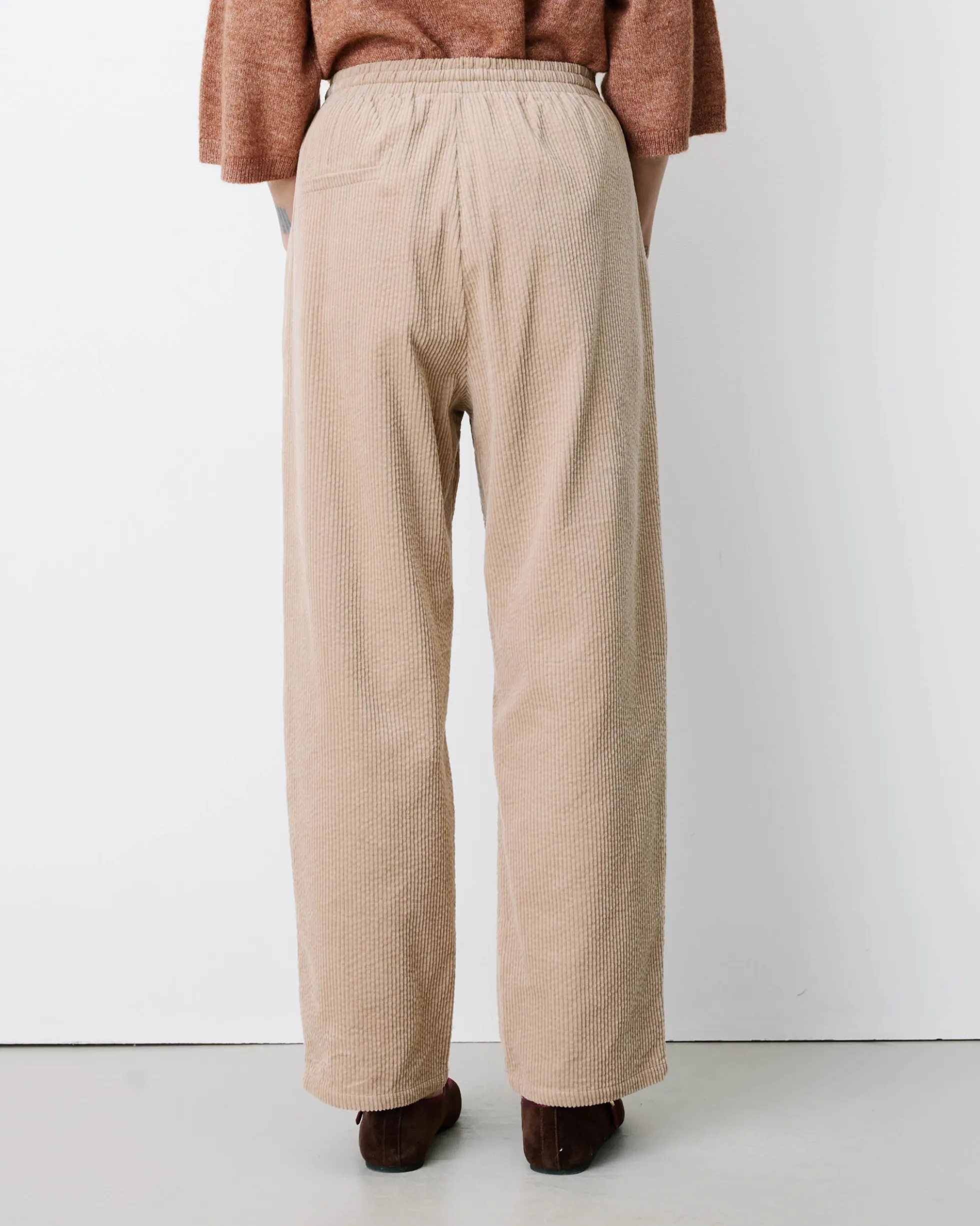 Pantalon velours côtelé taille ajustable beige Liberty