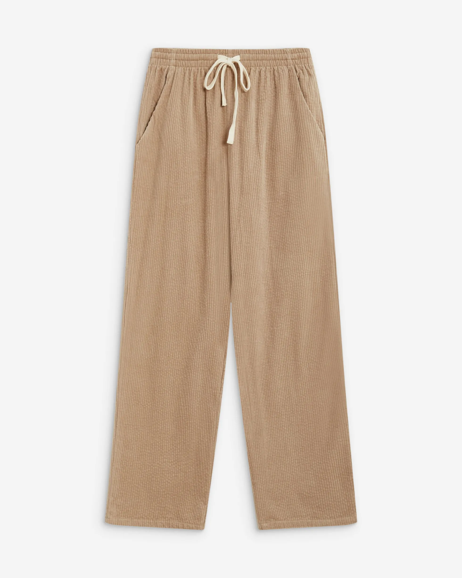 Pantalon velours côtelé taille ajustable beige Liberty