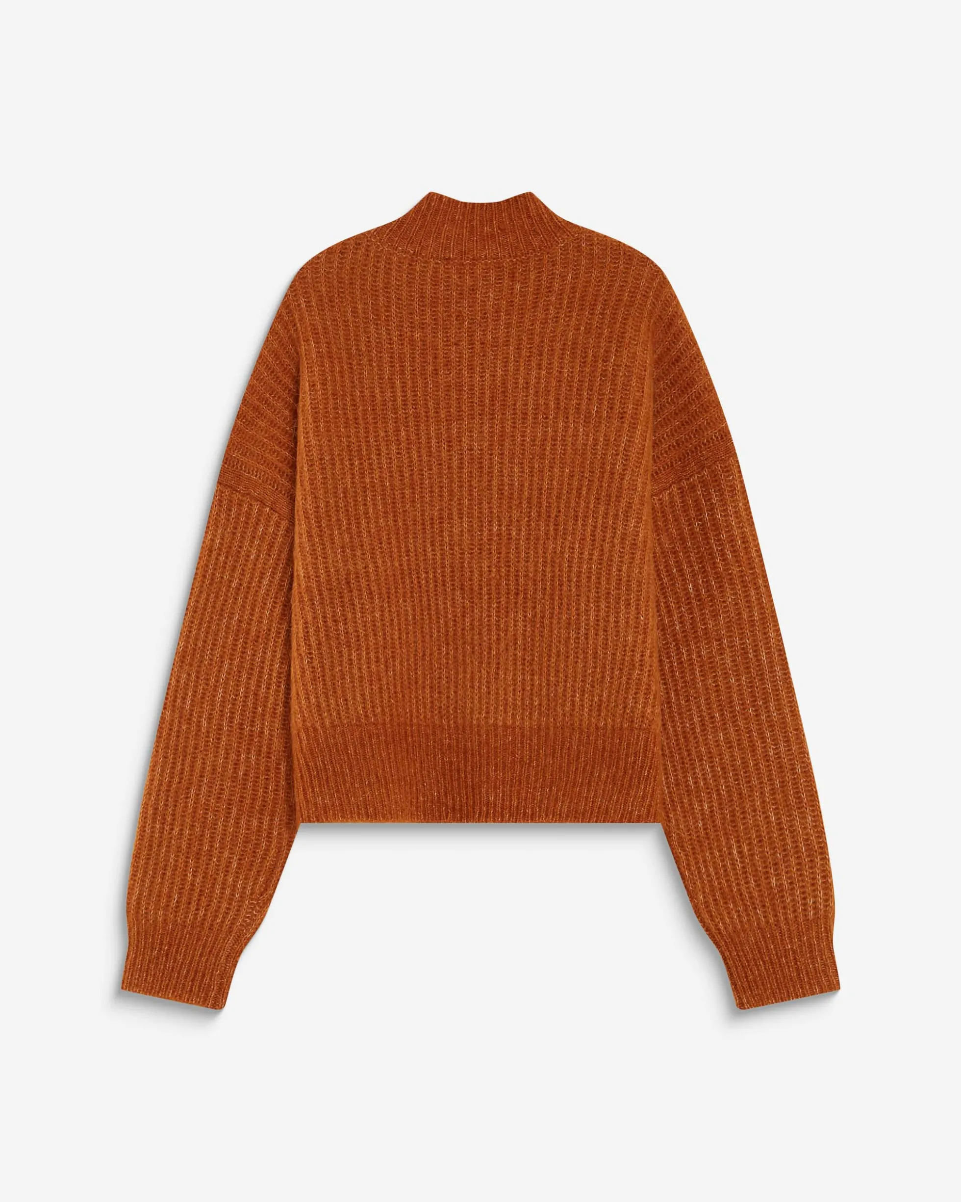 Pull ample en alpaga et laine mélangée camel Agostino