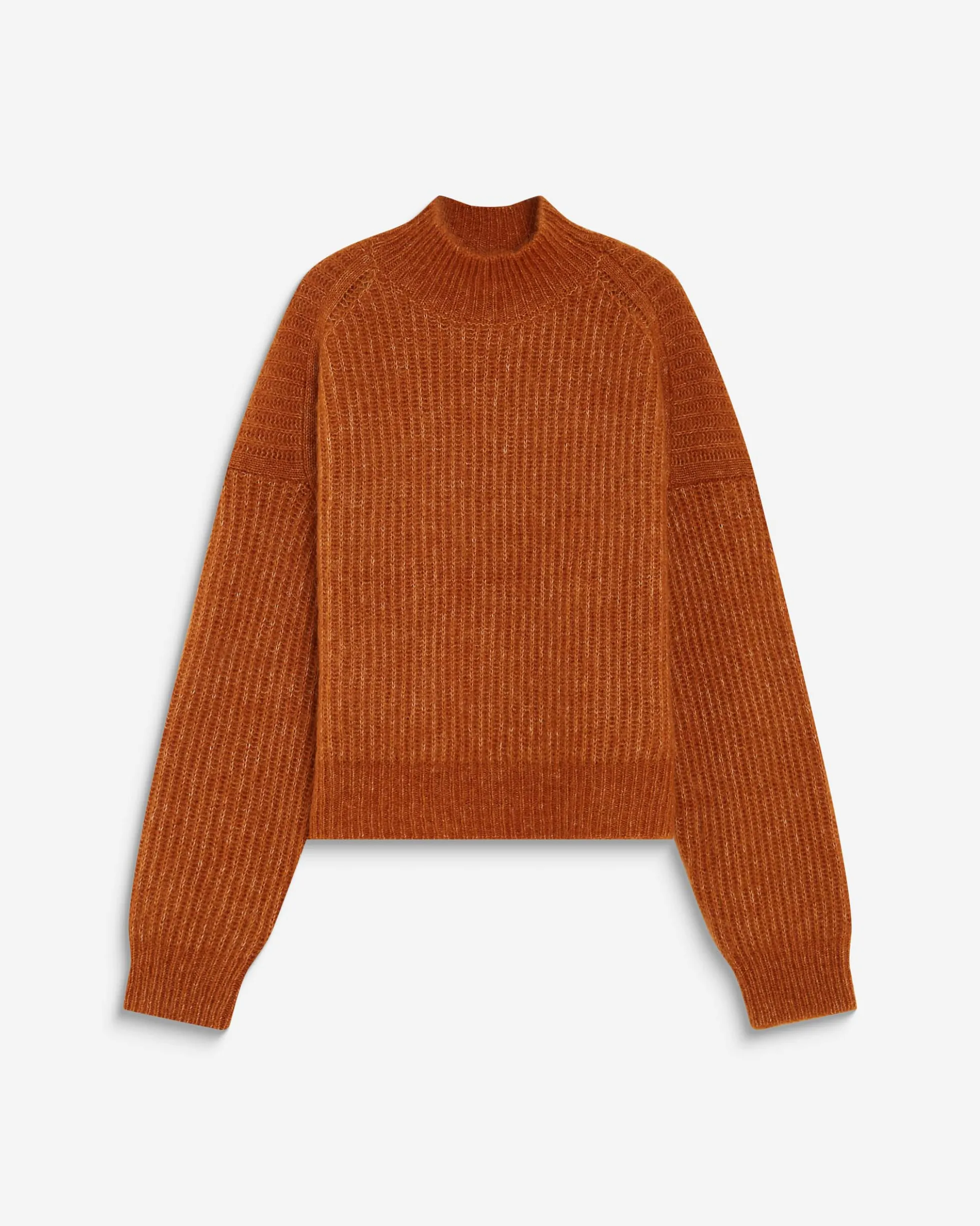 Pull ample en alpaga et laine mélangée camel Agostino