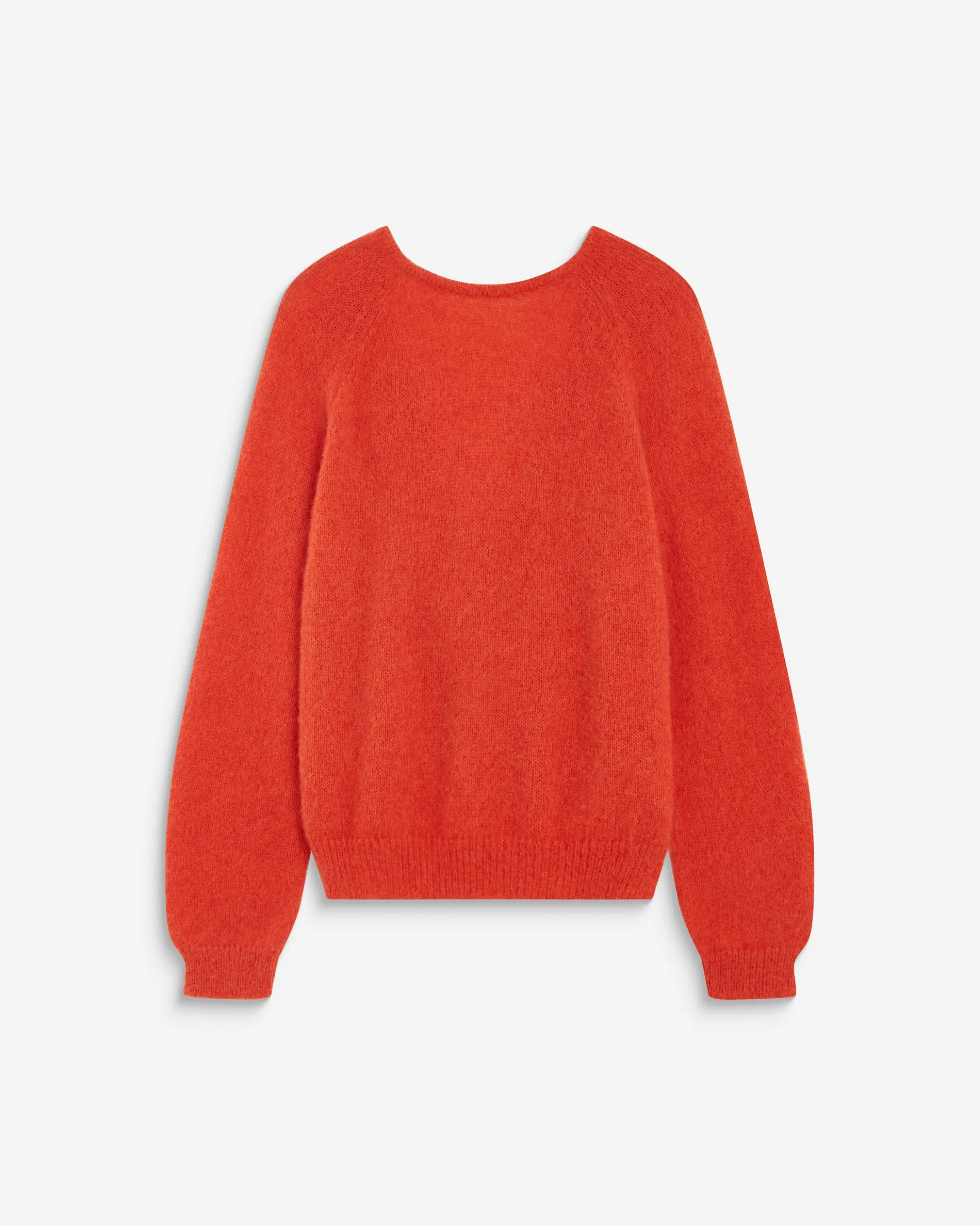 Pull ample en maille dos nu croisé sanguine Anthemis
