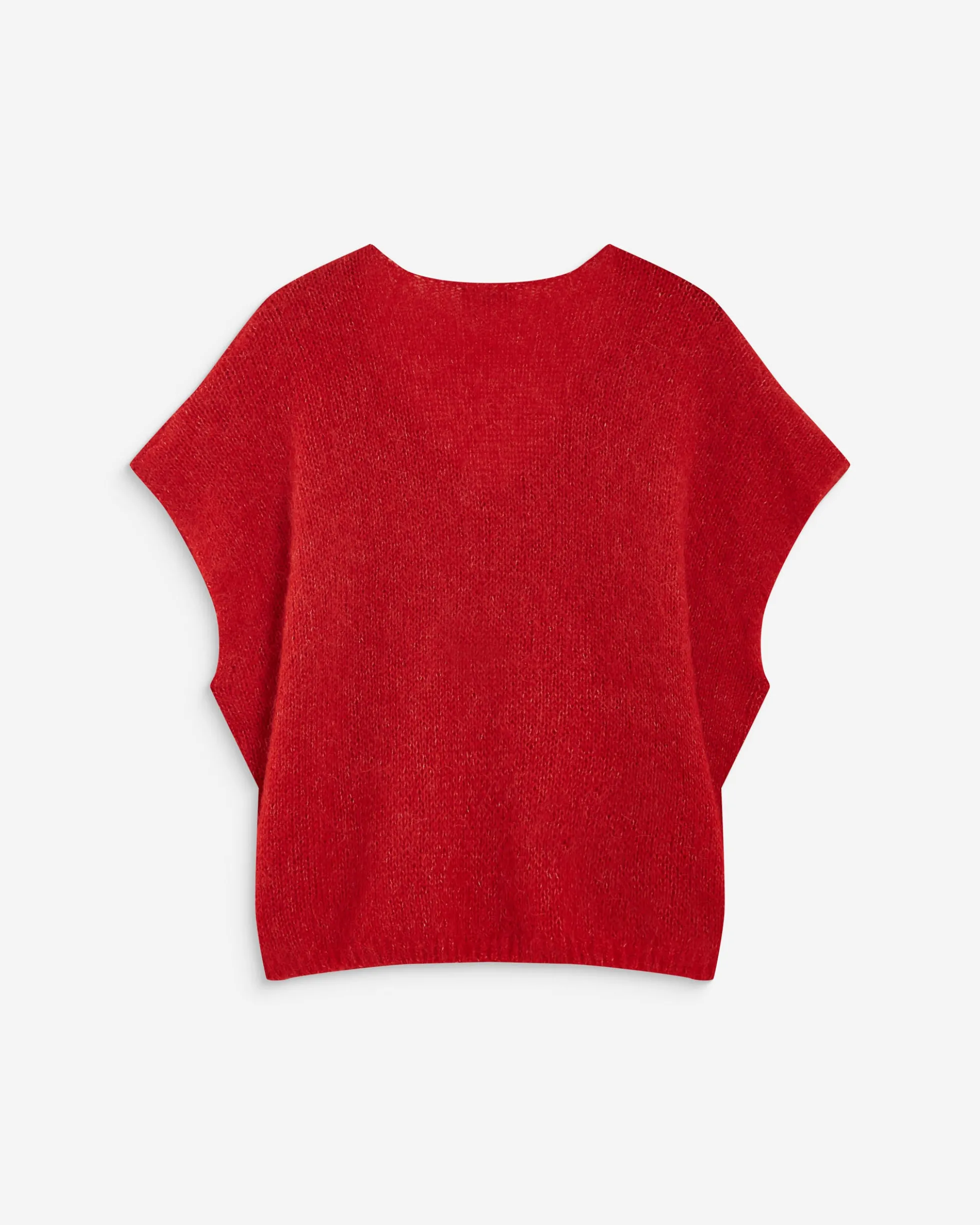 Pull ample sans manches en alpaga mélangé rouge Atticus