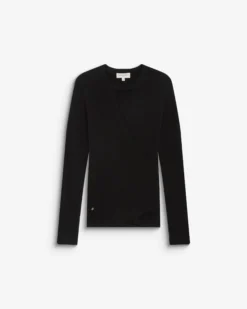 Pull cache-cœur col V près du corps noir Bindi