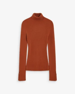 Pull col roulé ajusté en maille fine coffee Alfred