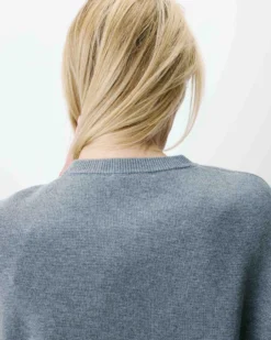 Pull à logo universitaire brodé gris Ashford