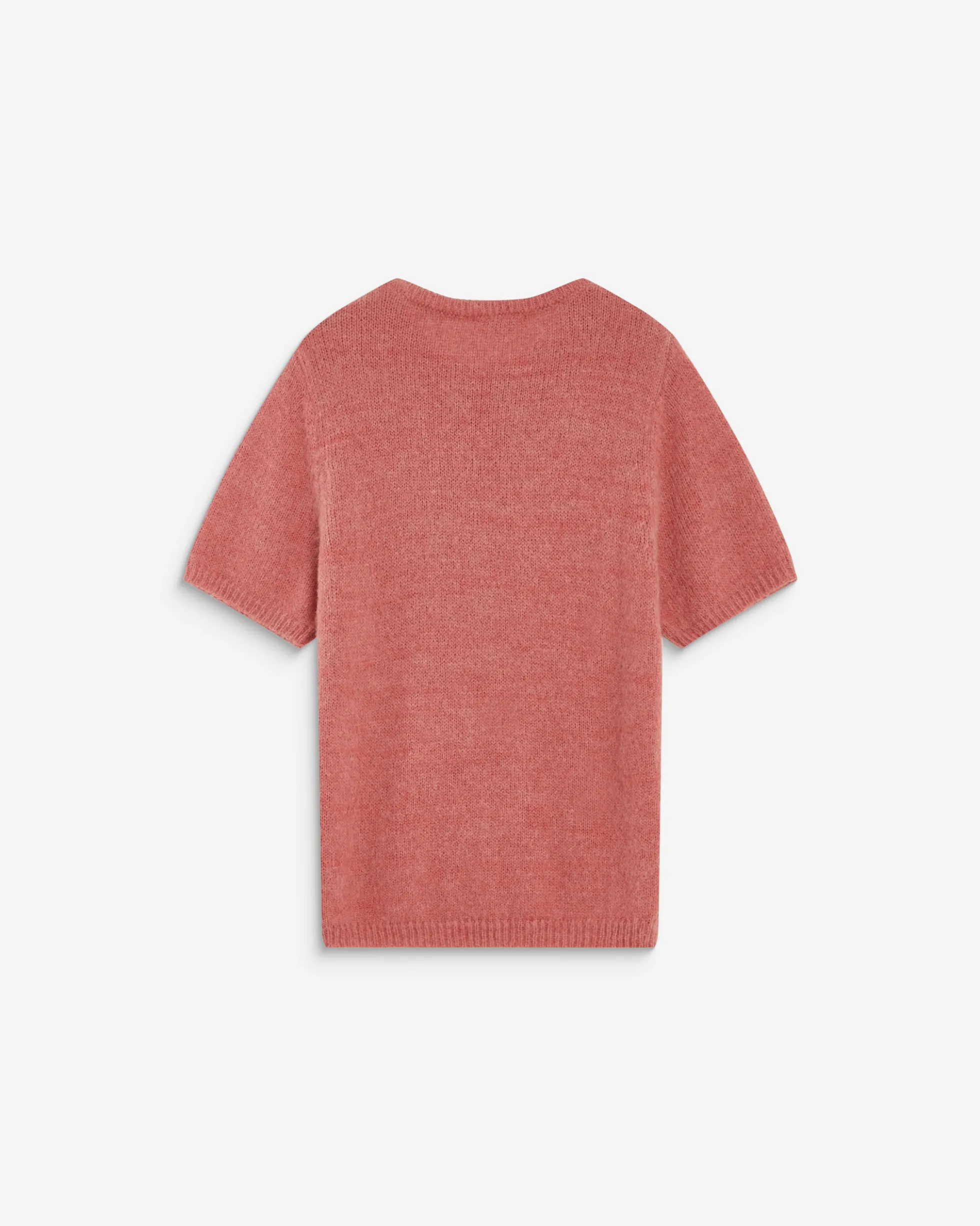 Pull manches courtes à message brodé blush Austyn