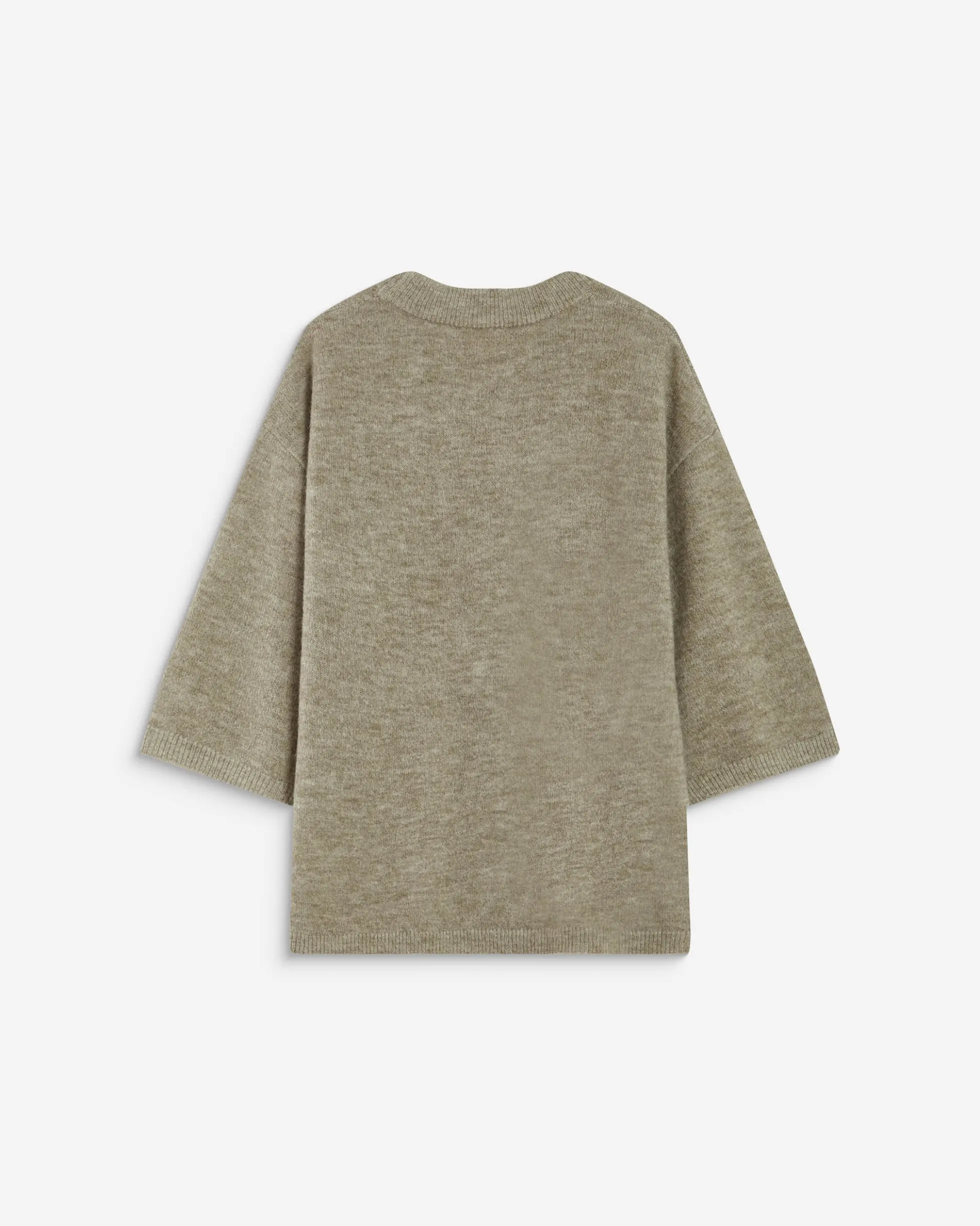 Pull oversize manches 3/4 col rond grege Asher