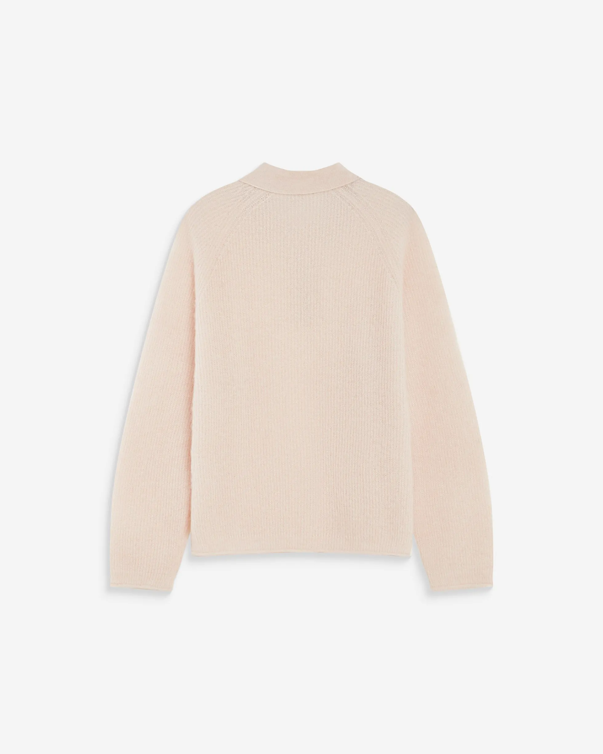 Pull polo en maille texturée boutonné nude Alevan