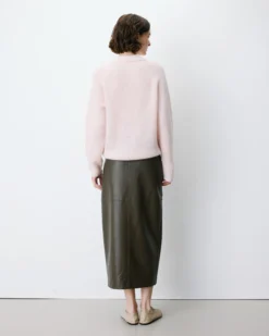 Pull polo en maille texturée boutonné nude Alevan