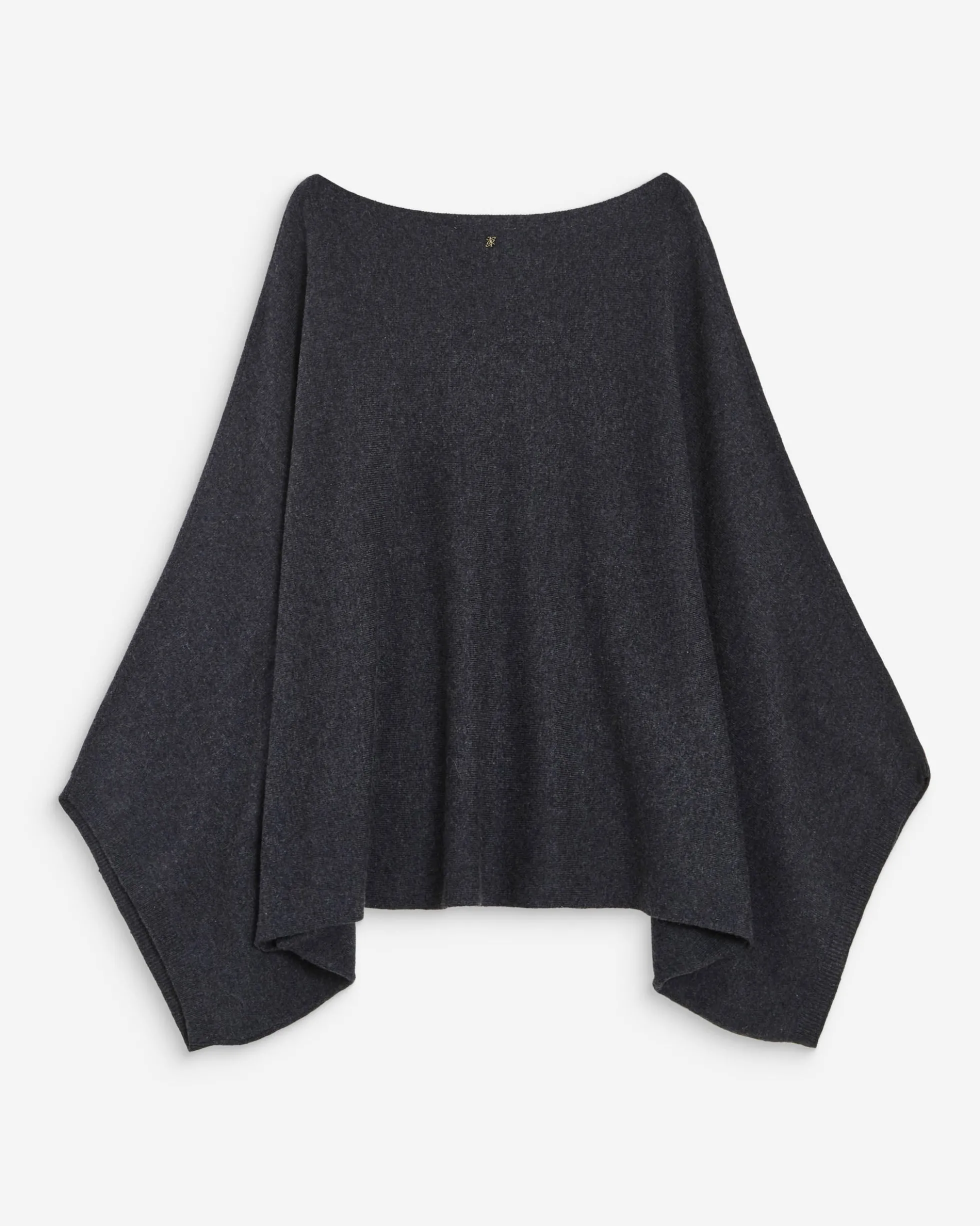 Pull poncho col bateau manches larges anthracite Adela