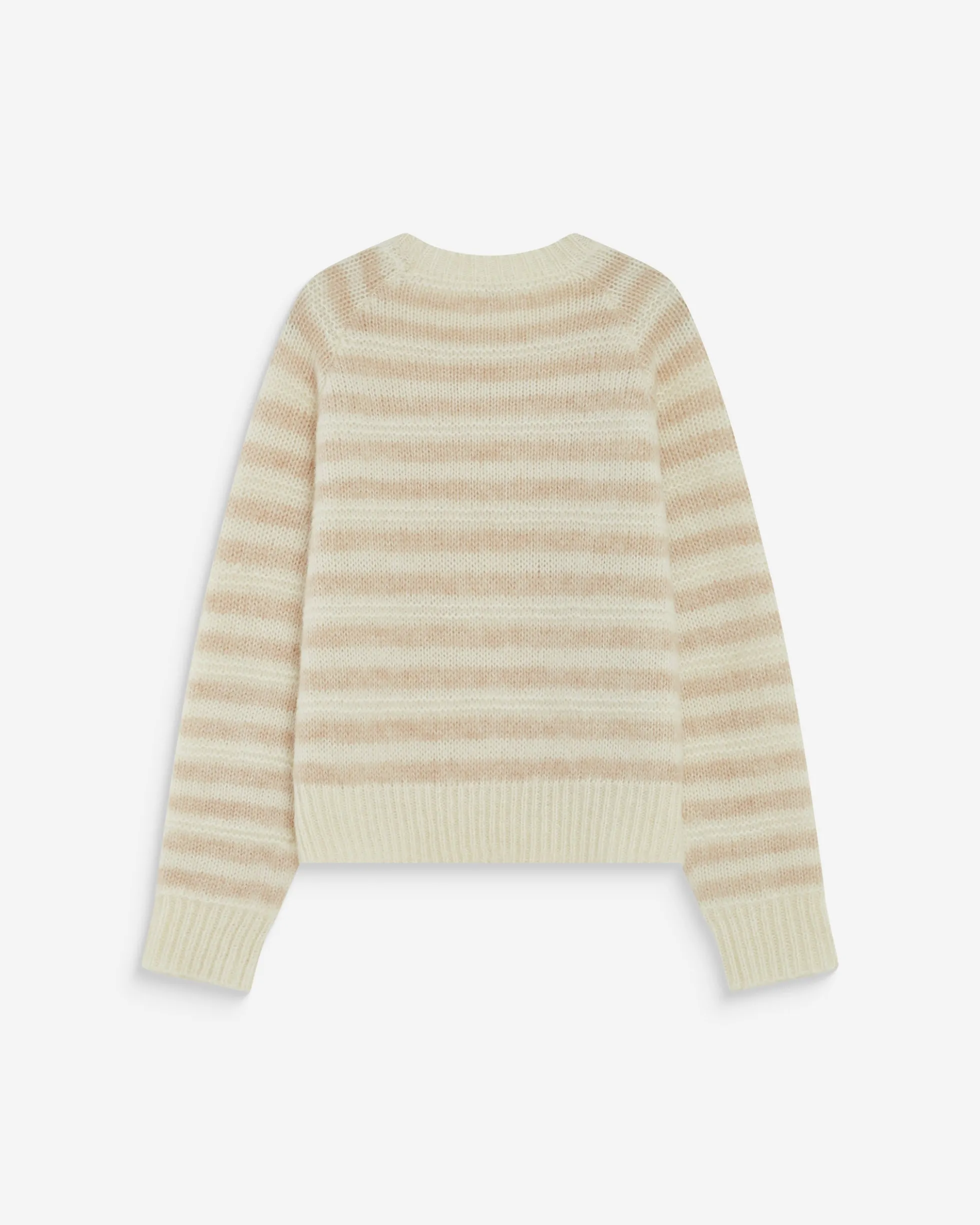 Pull à rayures en alpaga et laine mélangée beige Aimond