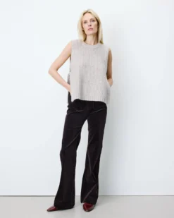 Pull sans manches en maille à nouer grege Argan