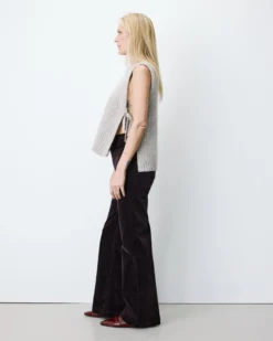 Pull sans manches en maille à nouer grege Argan