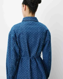 Robe chemise courte en denim à motif mediumblue Alizee