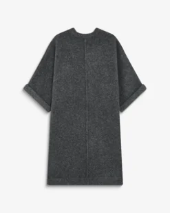 Robe courte en maille manches kimono anthracite Alinae