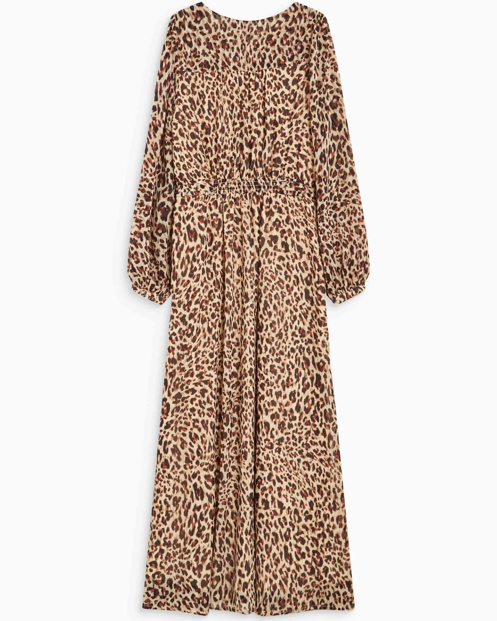 Robe longue col V manches longues imprimée leo Alice