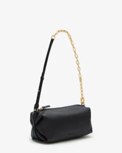 Sac baguette en cuir souple noir Le chouchou