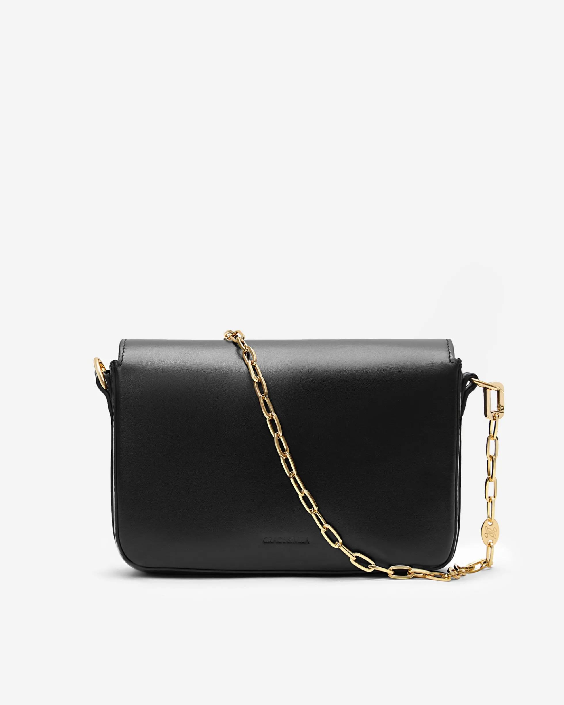 Sac bandoulière en cuir de vachette noir Le jules