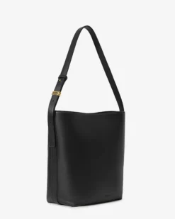 Sac seau en cuir de vachette noir Le come