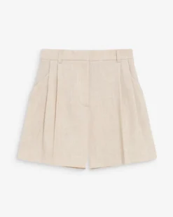 Short droit à plis taille mi-haute sable Vite