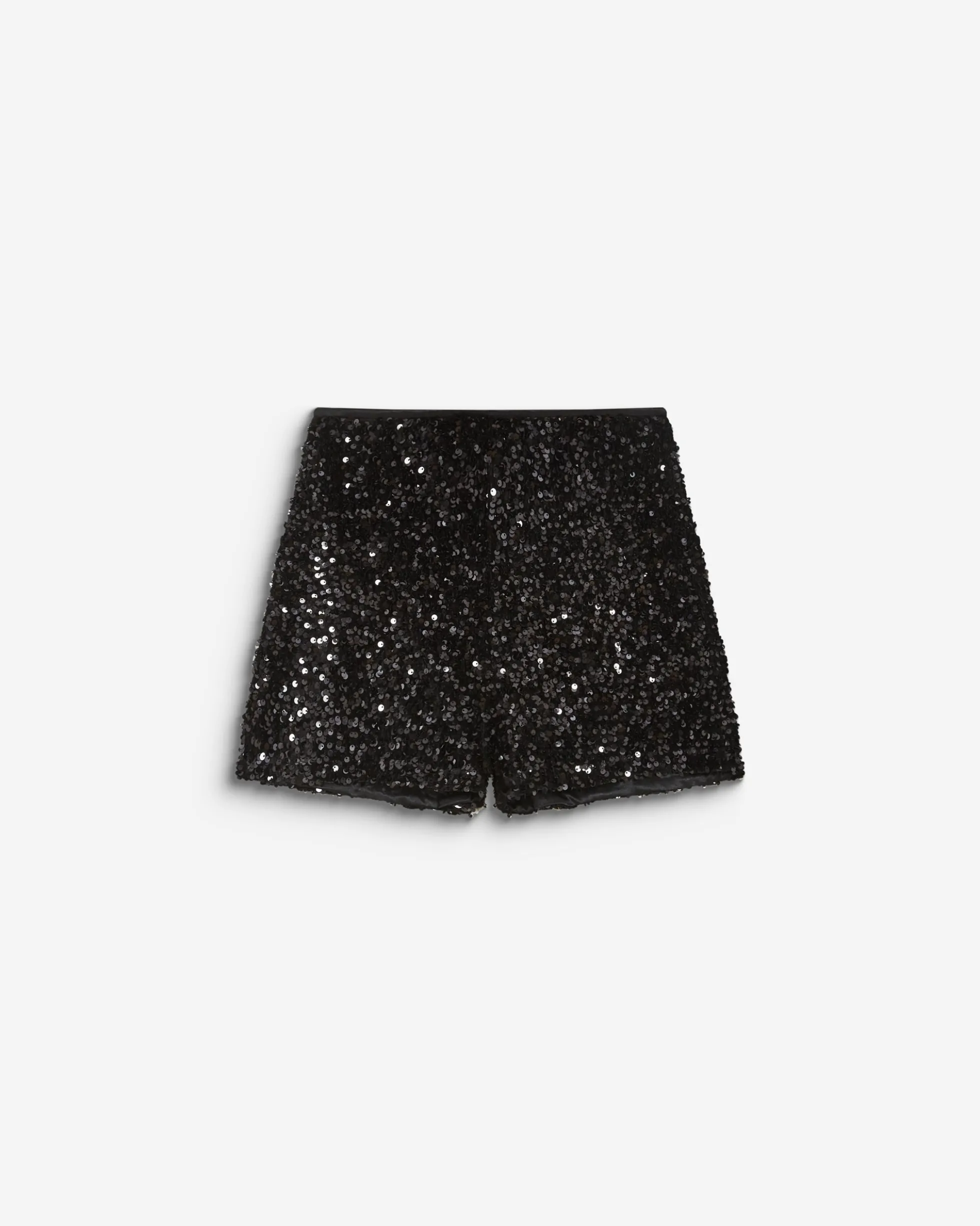 Short à sequins droit doublé noir Bowie