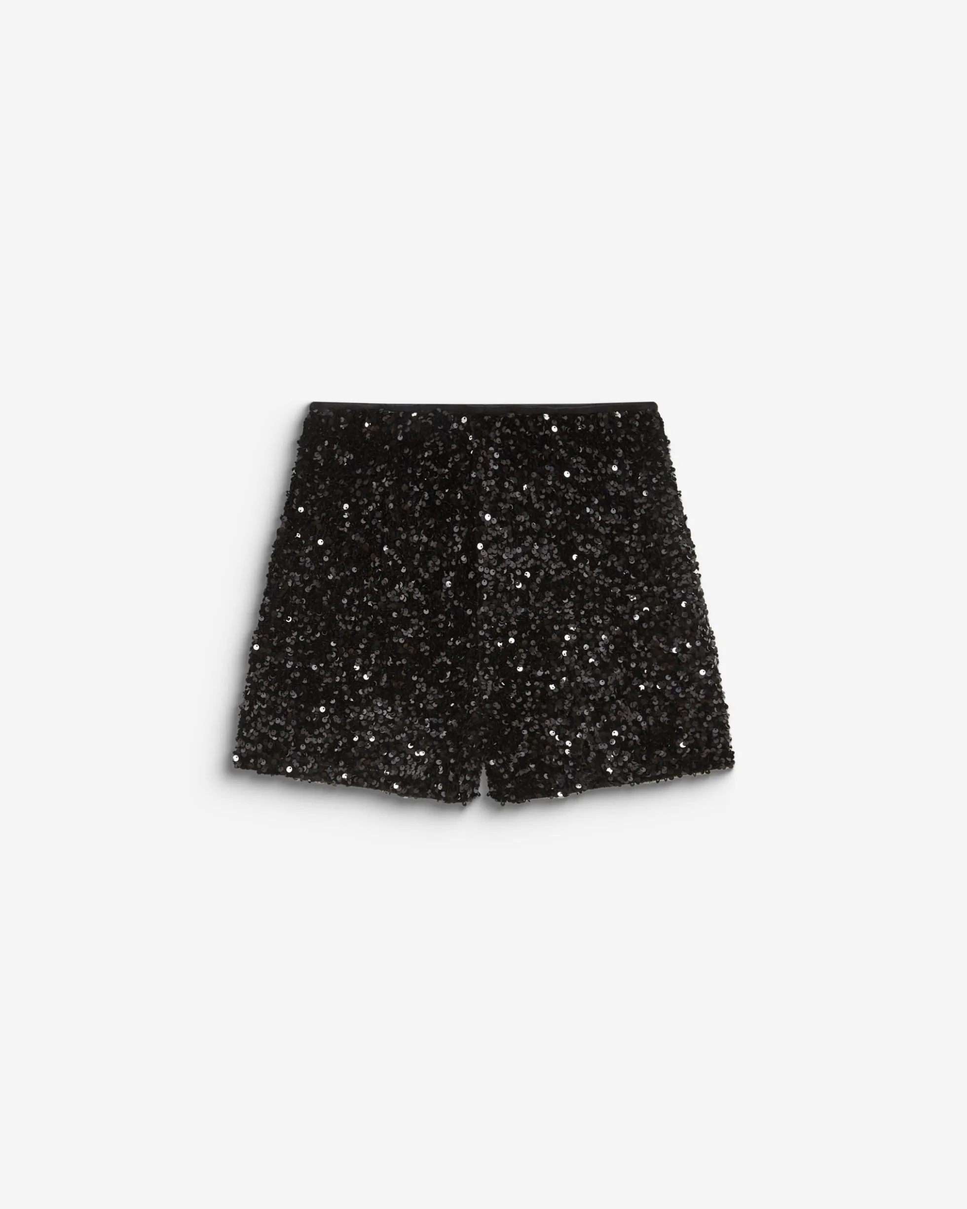 Short à sequins droit doublé noir Bowie