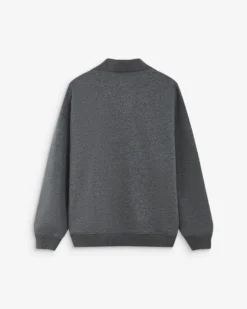 Sweat oversize col polo ouvert anthracite Archibald