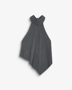Top asymétrique fluide sans manches dos nu anthracite Binni